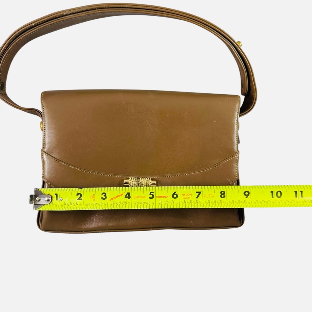 Erik For Holiner Vintage Leather Clutch Gold Plated Snap Closure Purse Evening - Picture 7 of 10